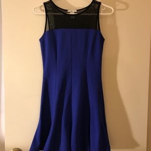 Bar III blue and black mesh dress